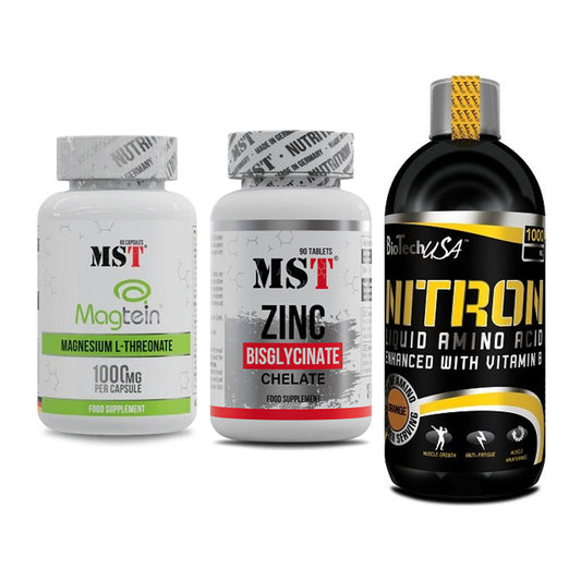 Ausdauer-Set: MST Magnesium + MST Zinc Chelate + BioTech Liquid – alle enthaltenen Artikel