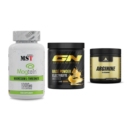 Ausdauer-Set: MST Magnesium + GN Base Powder + Peak Arginin – alle enthaltenen Artikel