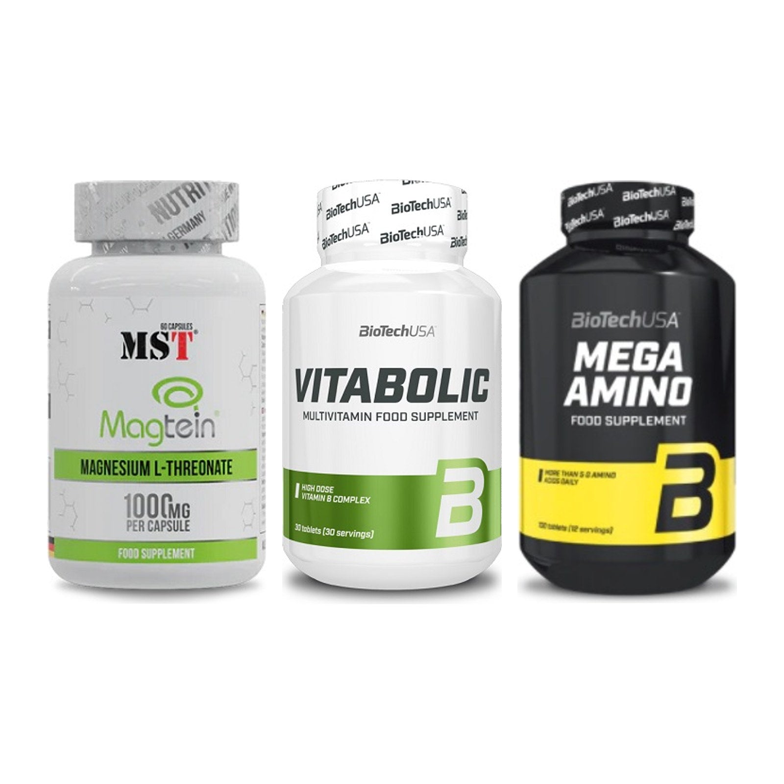 Ausdauer-Set: MST Magnesium + BioTech Vitaboli + BioTech Mega – alle enthaltenen Artikel