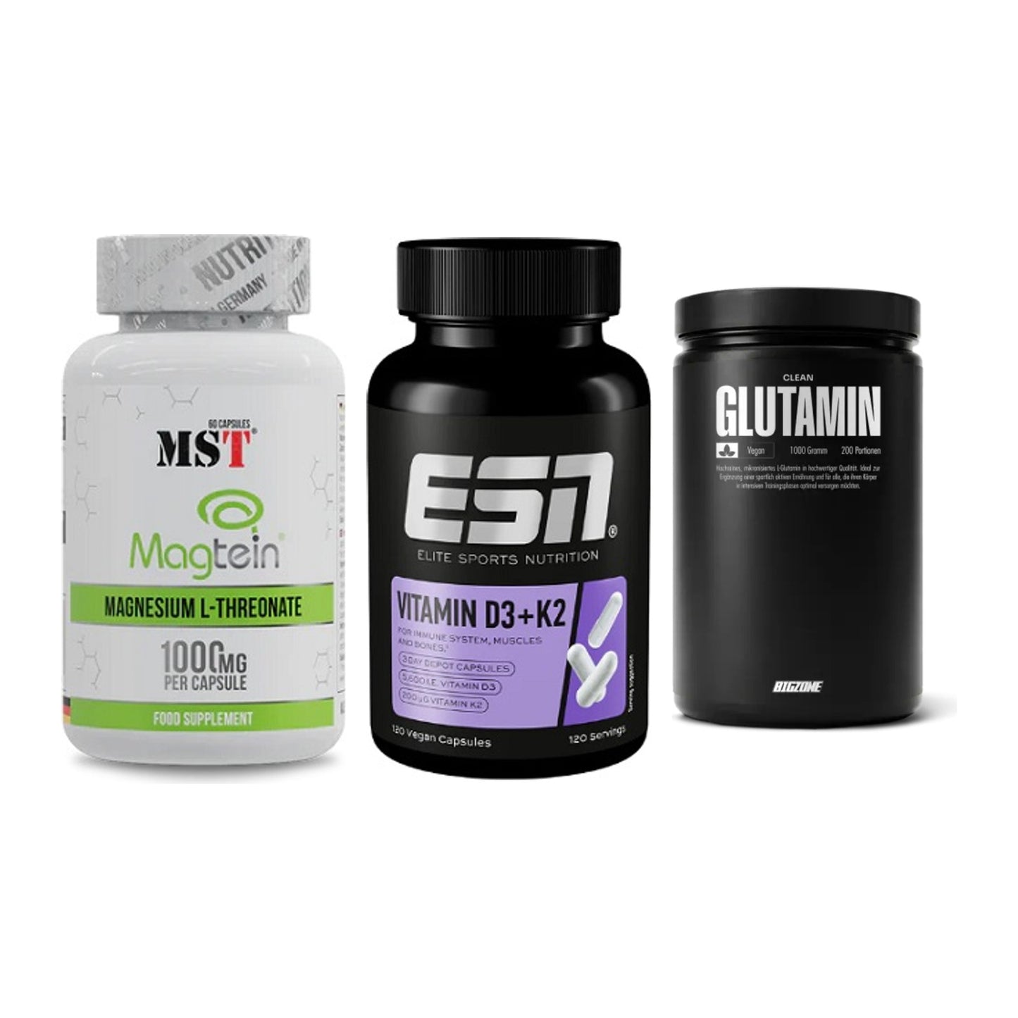Ausdauer-Set: MST Magnesium + ESN Vitamin D3 + Big Zone Glutami – alle enthaltenen Artikel