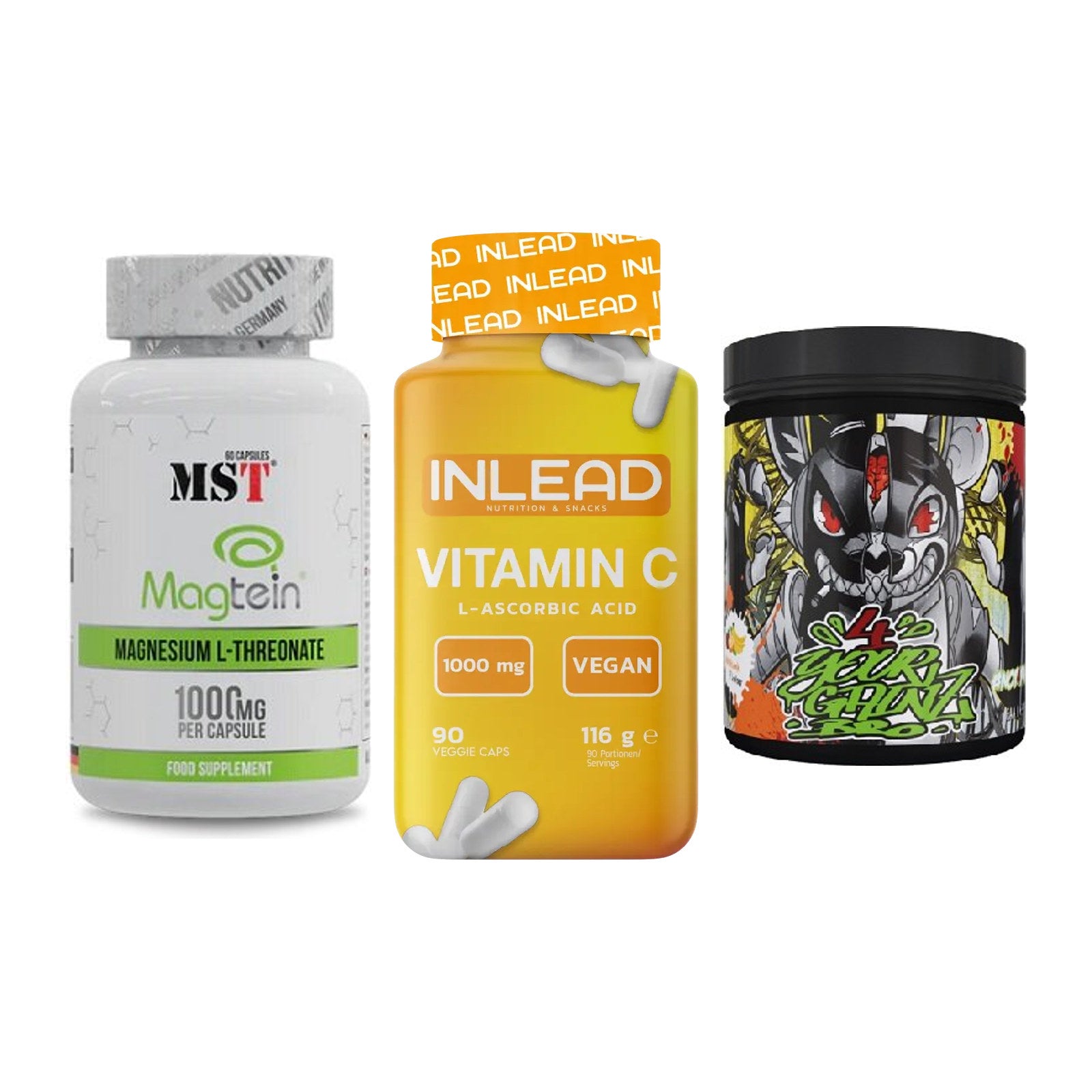Ausdauer-Set: MST Magnesium + INLEAD Vitamin C + BPS-Pharma EAA´s – alle enthaltenen Artikel