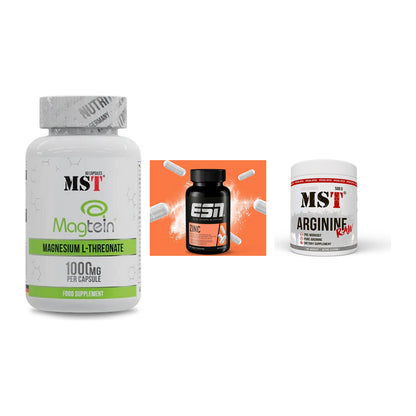 Ausdauer-Set: MST Magnesium + ESN Zinc + MST Arginine RAW – alle enthaltenen Artikel