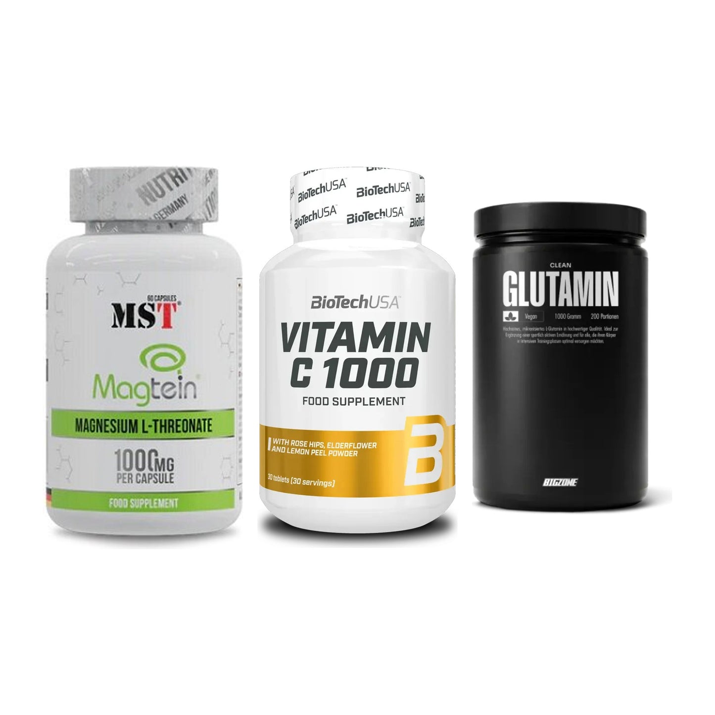Ausdauer-Set: MST Magnesium + BioTech Vitamin + Big Zone Glutami – alle enthaltenen Artikel
