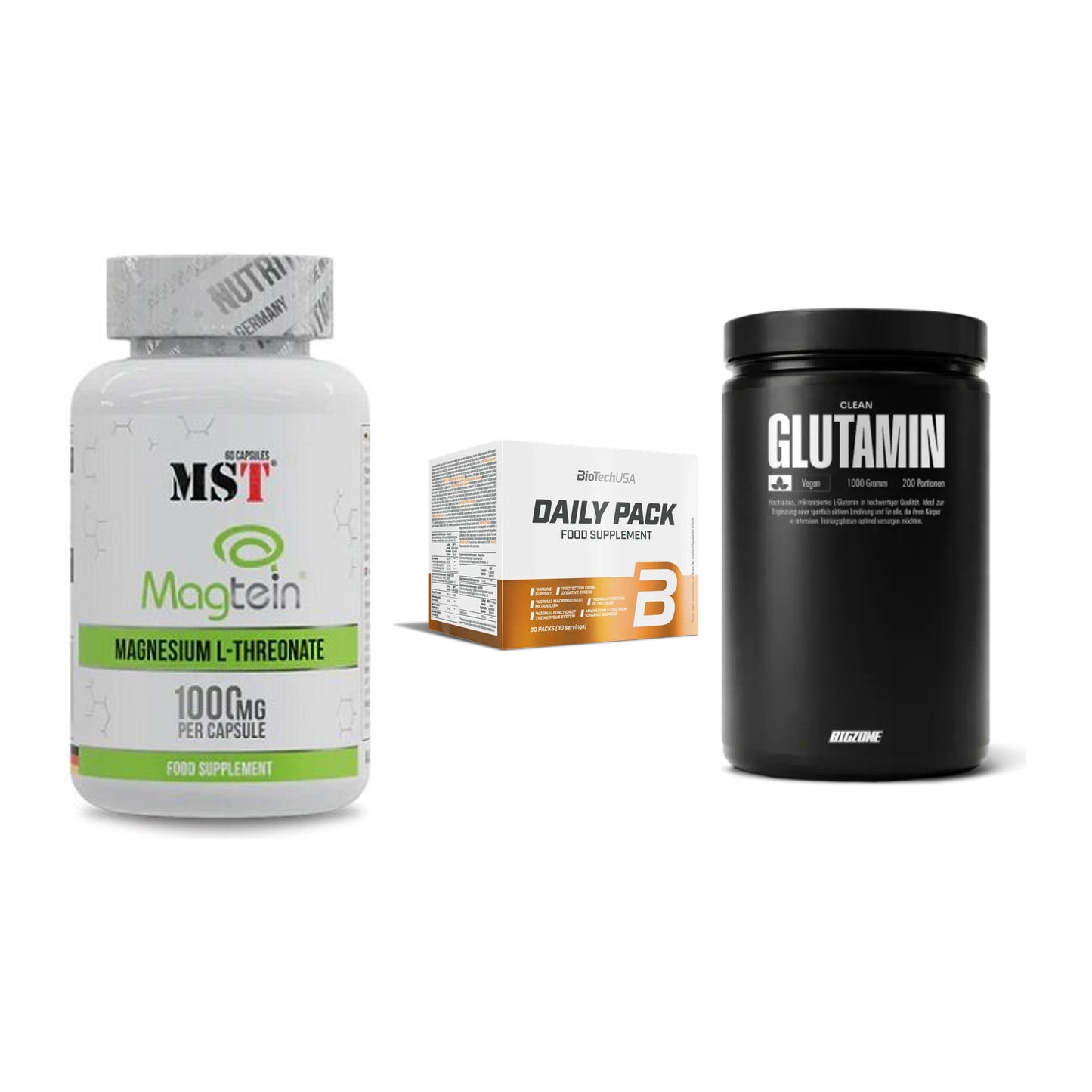 Ausdauer-Set: MST Magnesium + BioTech Daily + Big Zone Glutami – alle enthaltenen Artikel