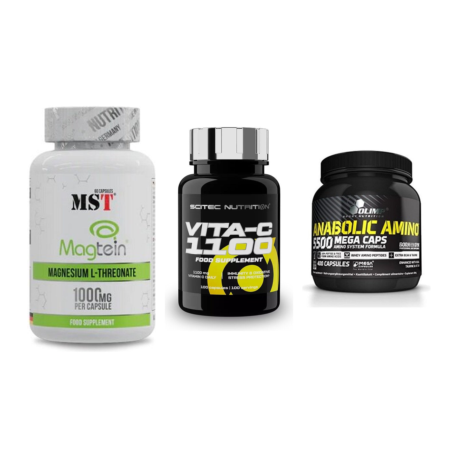 Ausdauer-Set: MST Magnesium + Scitec Vitamin C + Olimp Anabolic – alle enthaltenen Artikel