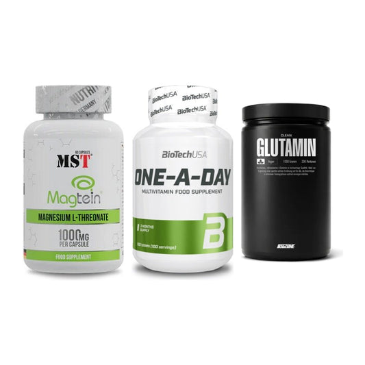 Ausdauer-Set: MST Magnesium + BioTech One A + Big Zone Glutami – alle enthaltenen Artikel