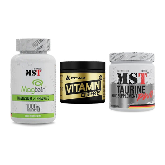 Ausdauer-Set: MST Magnesium + Peak Vitamin + MST Taurine – alle enthaltenen Artikel