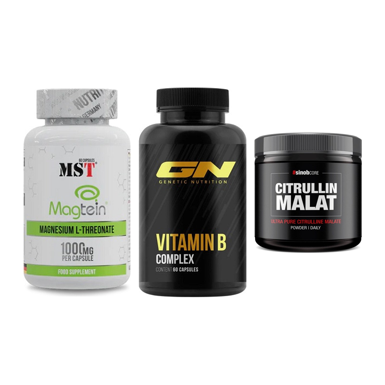 Ausdauer-Set: MST Magnesium + GN Vitamin + Sinob Core – alle enthaltenen Artikel