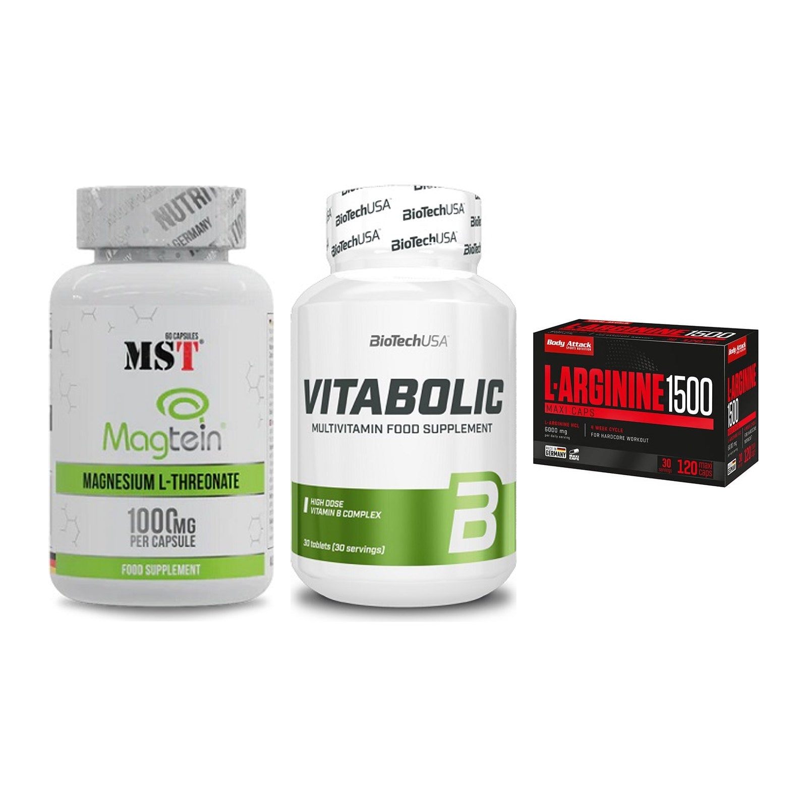 Ausdauer-Set: MST Magnesium + BioTech Vitaboli + Body Attack – alle enthaltenen Artikel