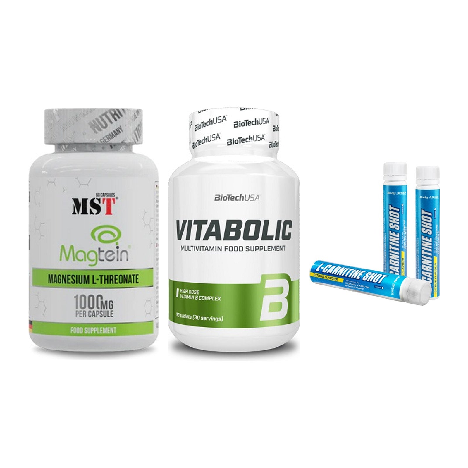 Ausdauer-Set: MST Magnesium + BioTech Vitaboli + Body Attack – alle enthaltenen Artikel
