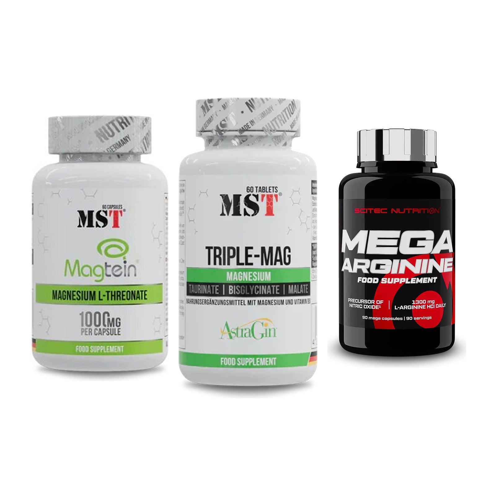 Ausdauer-Set: MST Magnesium + MST Tripple Mag + Scitec Mega – alle enthaltenen Artikel