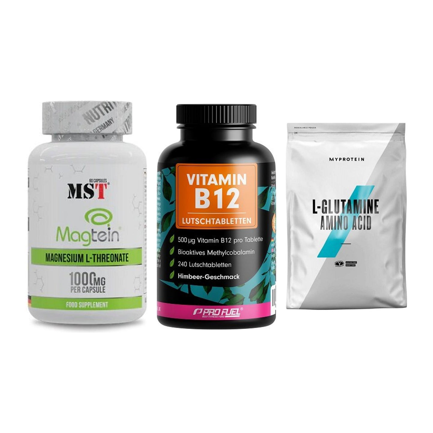 Ausdauer-Set: MST Magnesium + ProFuel Vitamin + MyProtein – alle enthaltenen Artikel