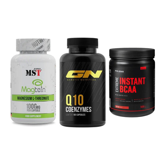 Ausdauer-Set: MST Magnesium + GN Q10 Health + Body Attack – alle enthaltenen Artikel