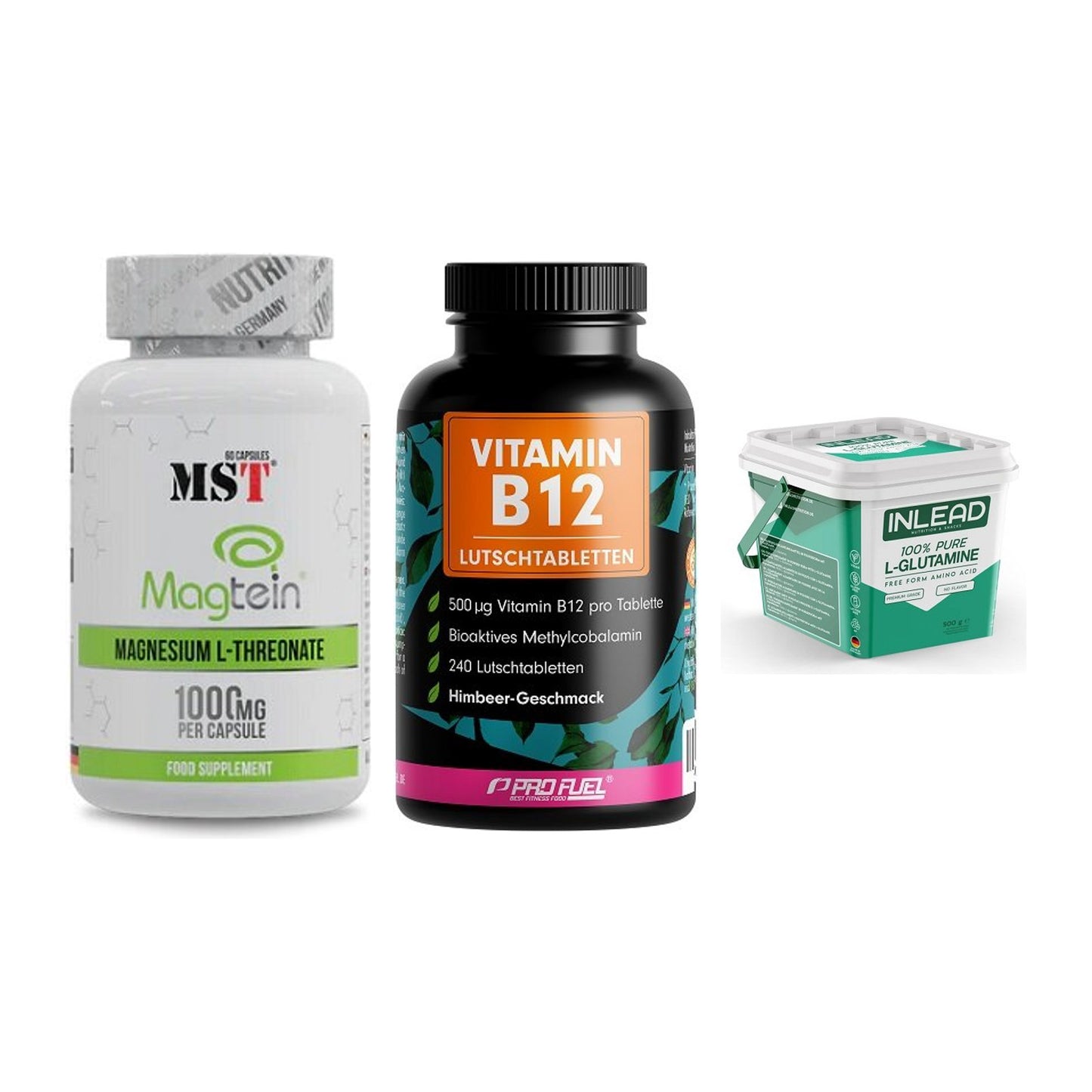 Ausdauer-Set: MST Magnesium + ProFuel Vitamin + INLEAD L-Glutami – alle enthaltenen Artikel