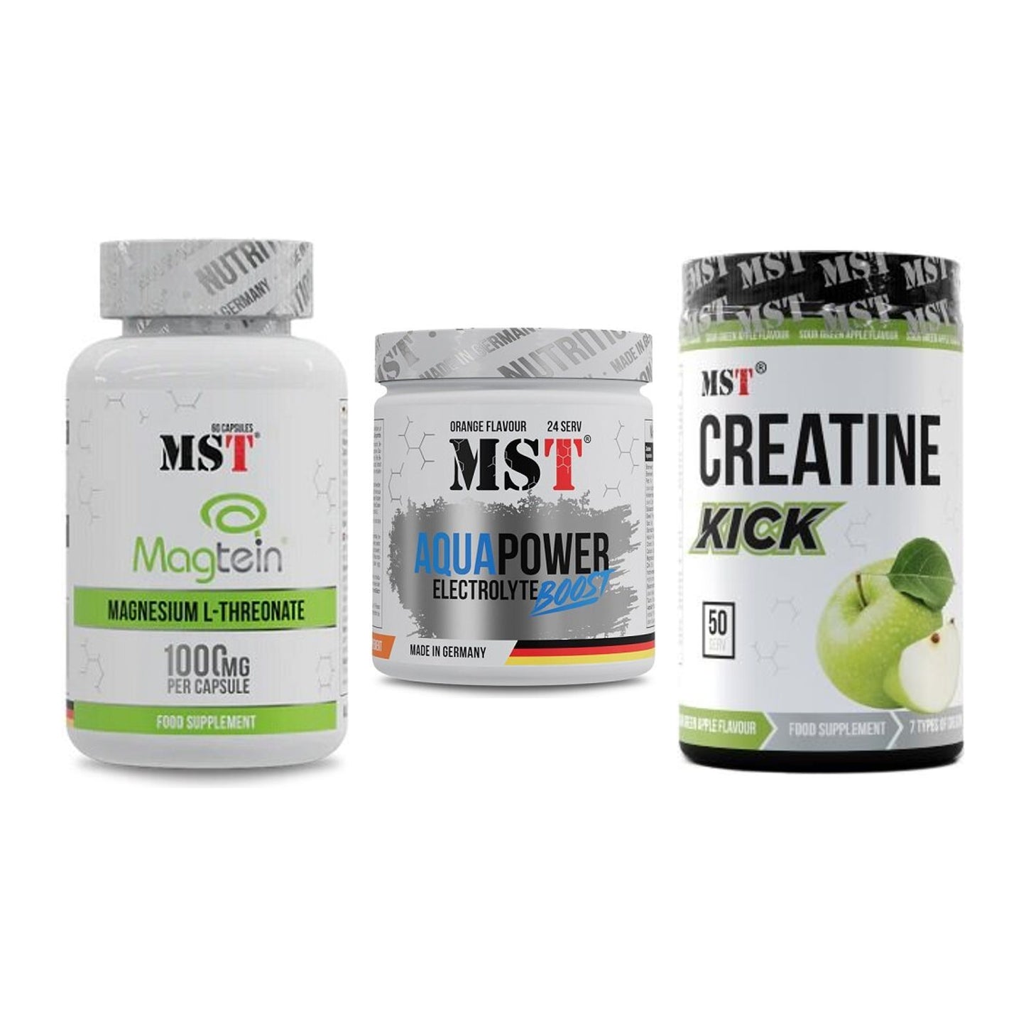 Ausdauer-Set: MST Magnesium + MST Aqua Power + MST Creatine – alle enthaltenen Artikel