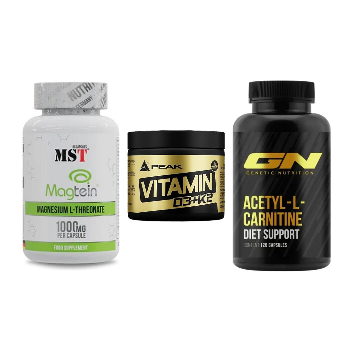 Ausdauer-Set: MST Magnesium + Peak Vitamin + GN Acetyl – alle enthaltenen Artikel