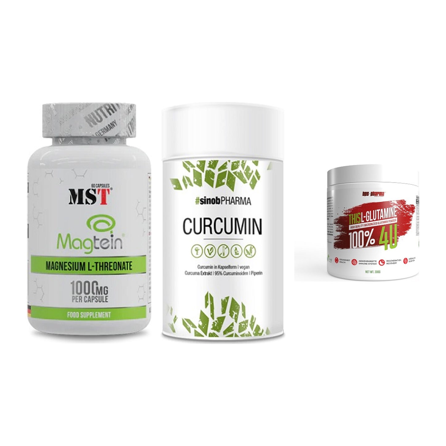 Ausdauer-Set: MST Magnesium + Sinob Curcumin + BPS-Pharma This – alle enthaltenen Artikel