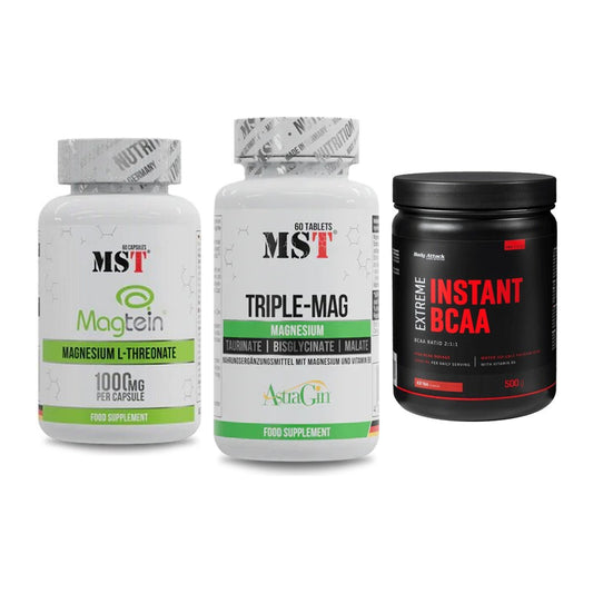 Ausdauer-Set: MST Magnesium + MST Tripple Mag + Body Attack – alle enthaltenen Artikel
