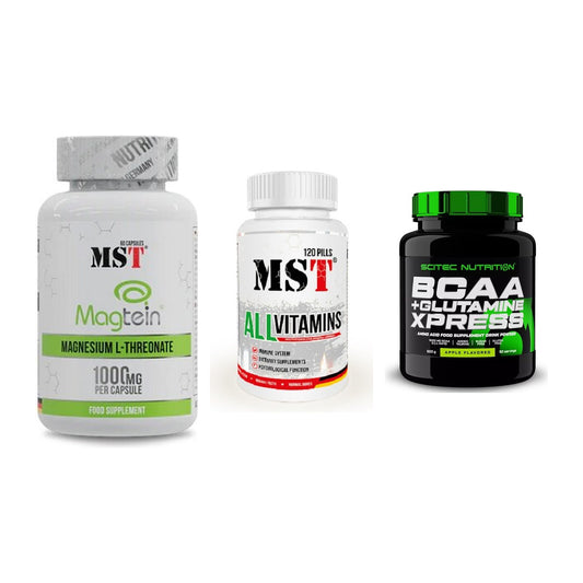 Ausdauer-Set: MST Magnesium + MST All Vitamins + Scitec BCAA – alle enthaltenen Artikel