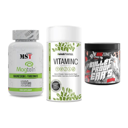 Ausdauer-Set: MST Magnesium + Sinob Vitamin C + Big Zone Bulletp – alle enthaltenen Artikel