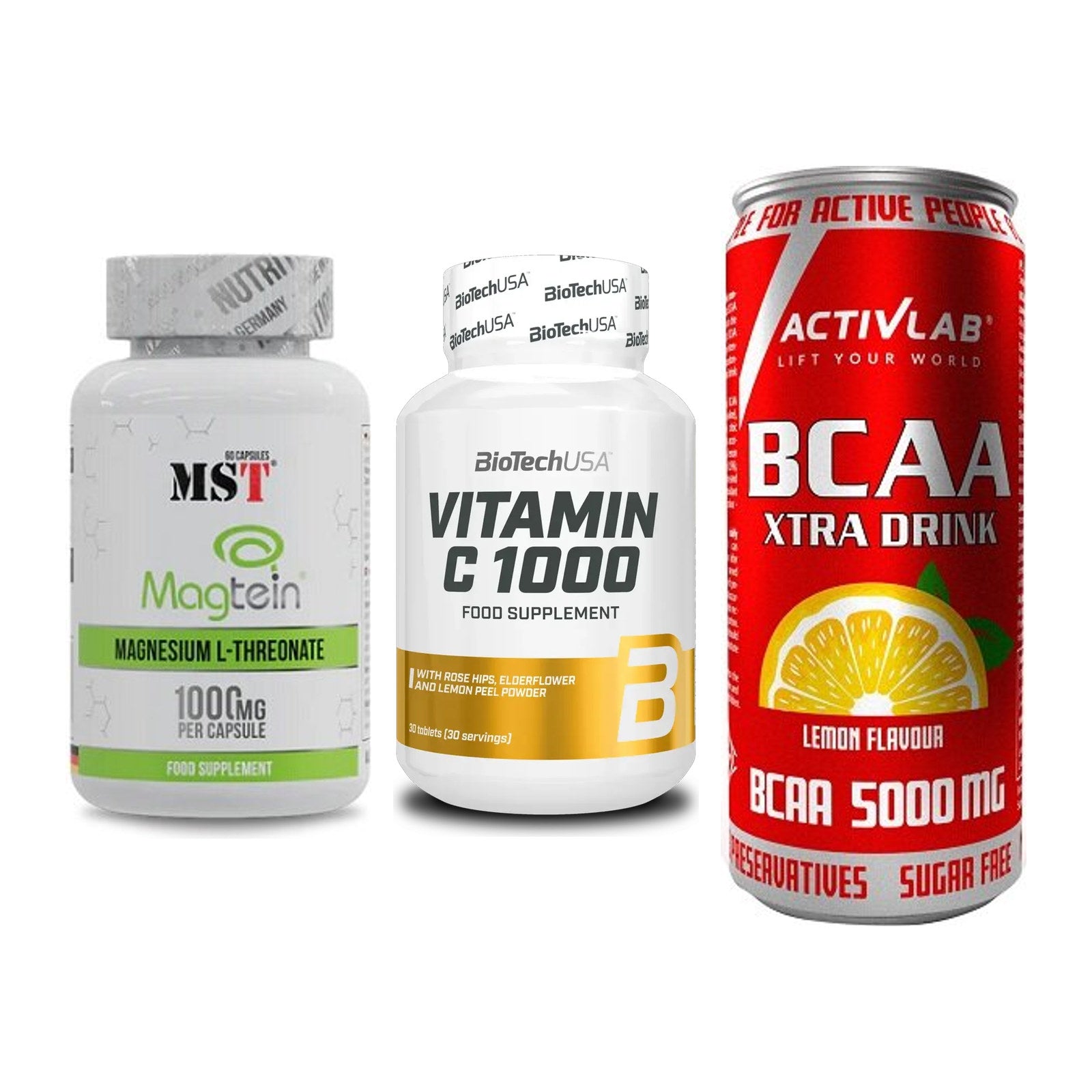 Ausdauer-Set: MST Magnesium + BioTech Vitamin + Activlab BCAA – alle enthaltenen Artikel