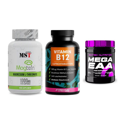 Ausdauer-Set: MST Magnesium + ProFuel Vitamin + Scitec Mega EAA – alle enthaltenen Artikel