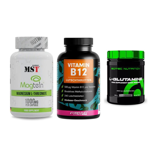 Ausdauer-Set: MST Magnesium + ProFuel Vitamin + Scitec L-Glutami – alle enthaltenen Artikel