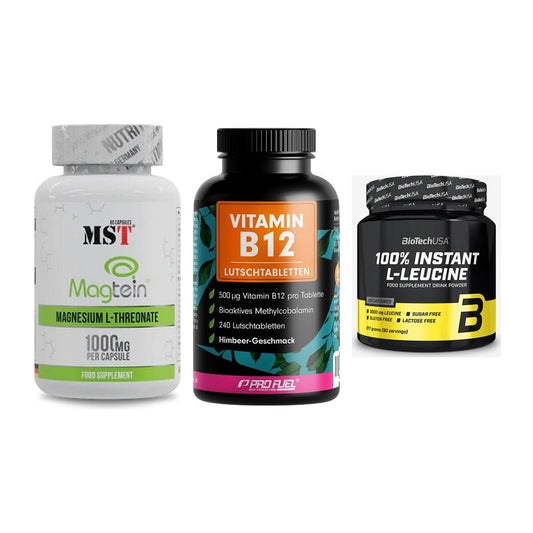 Ausdauer-Set: MST Magnesium + ProFuel Vitamin + BioTech 100% – alle enthaltenen Artikel