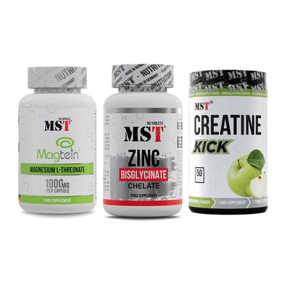 Ausdauer-Set: MST Magnesium + MST Zinc Chelate + MST Creatine – alle enthaltenen Artikel