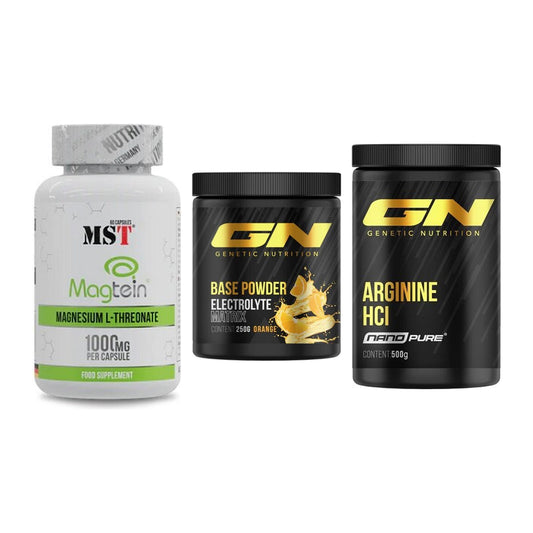 Ausdauer-Set: MST Magnesium + GN Base Powder + GN Arginine HCL – alle enthaltenen Artikel