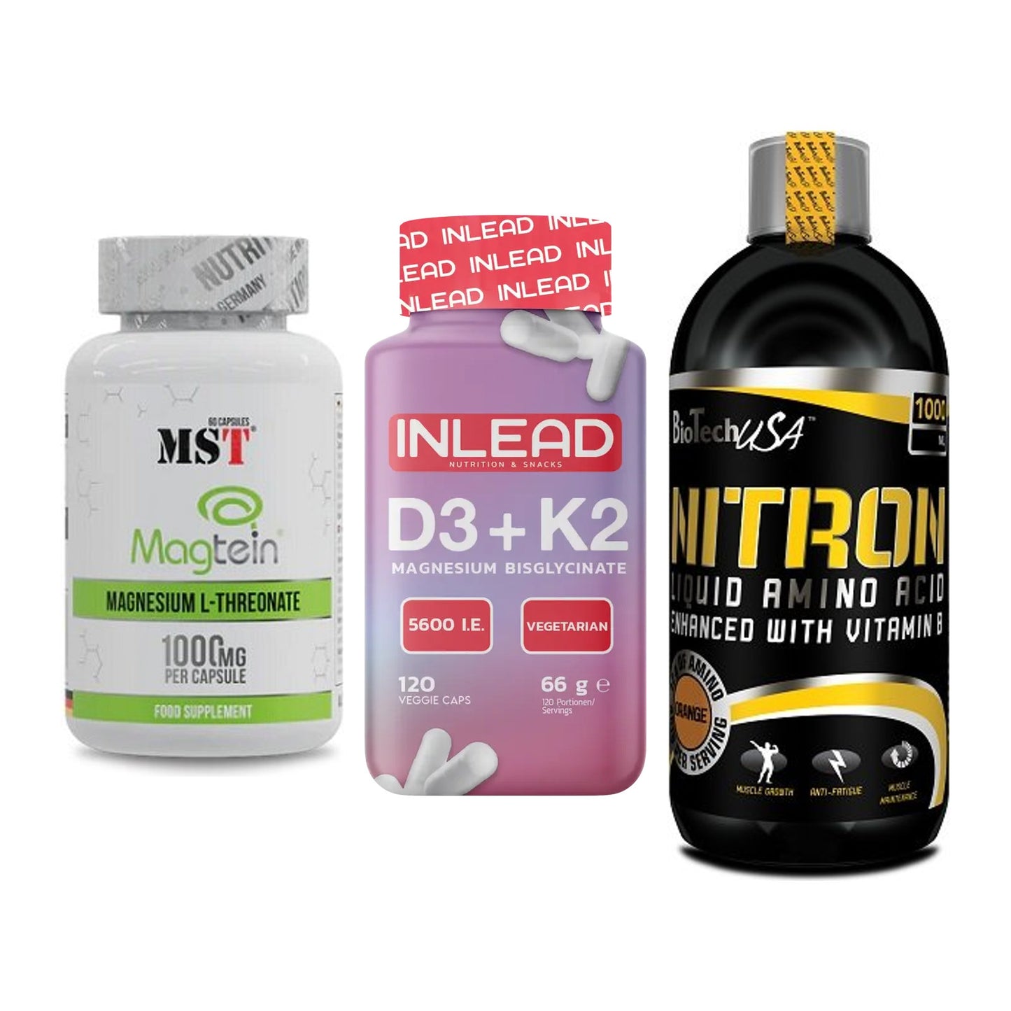 Ausdauer-Set: MST Magnesium + INLEAD Vitamin + BioTech Liquid – alle enthaltenen Artikel