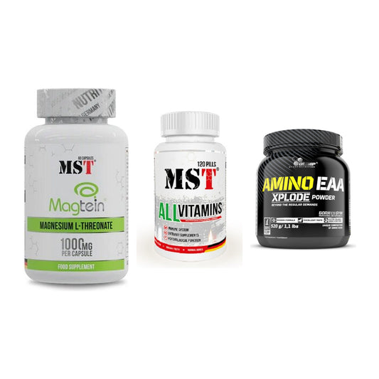 Ausdauer-Set: MST Magnesium + MST All Vitamins + Olimp Amino EAA – alle enthaltenen Artikel
