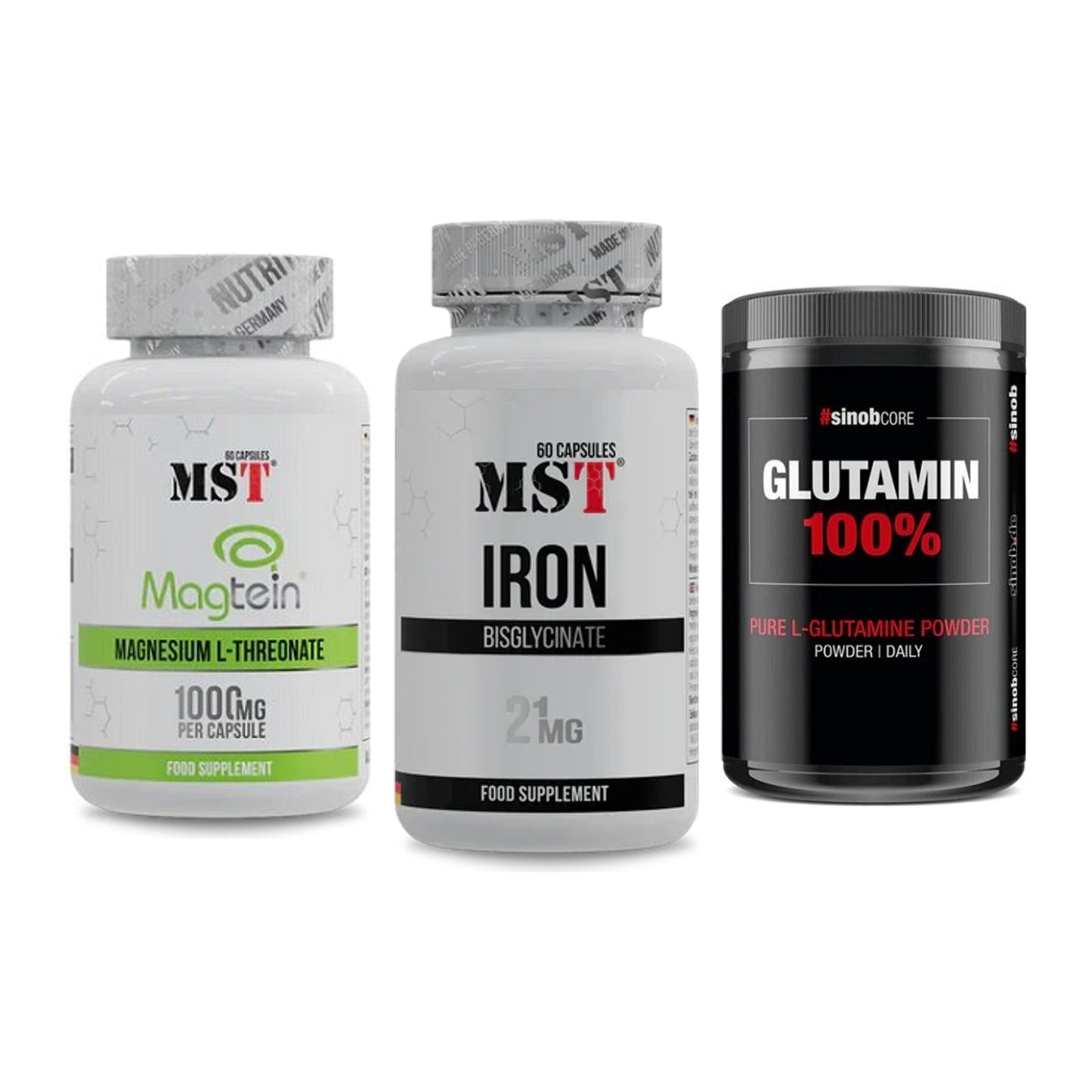 Ausdauer-Set: MST Magnesium + MST Iron Bisglyc + Sinob Core – alle enthaltenen Artikel