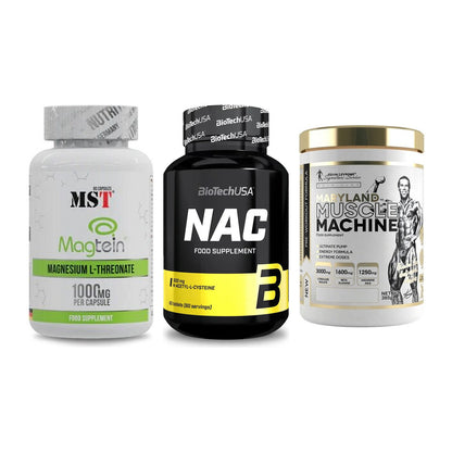 Ausdauer-Set: MST Magnesium + BioTech NAC + Kevin Levrone – alle enthaltenen Artikel