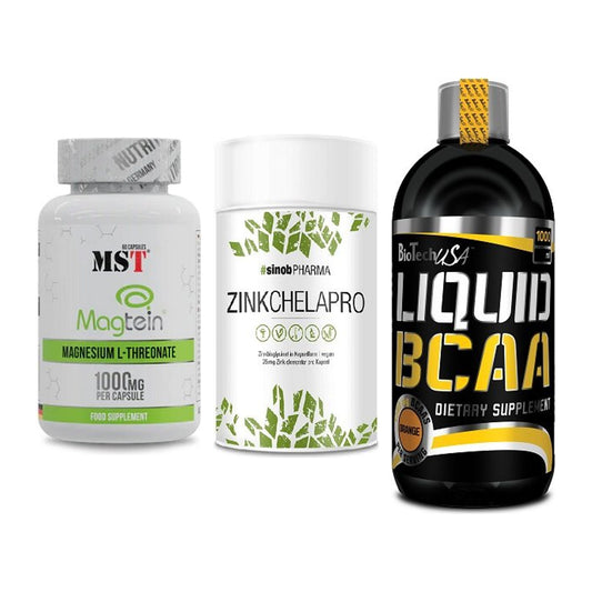 Ausdauer-Set: MST Magnesium + Sinob Zink + BioTech Liquid – alle enthaltenen Artikel
