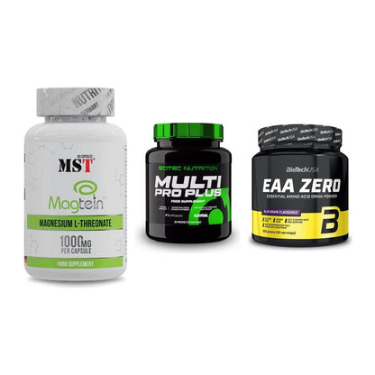 Ausdauer-Set: MST Magnesium + Scitec Multi Pro + BioTech EAA Zero – alle enthaltenen Artikel