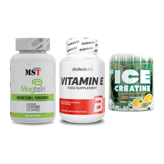 Ausdauer-Set: MST Magnesium + BioTech Vitamin + FA Nutrition ICE – alle enthaltenen Artikel