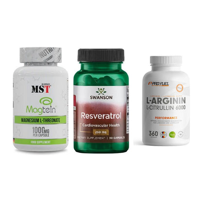 Ausdauer-Set: MST Magnesium + Swanson Resverat + ProFuel L-Argini – alle enthaltenen Artikel