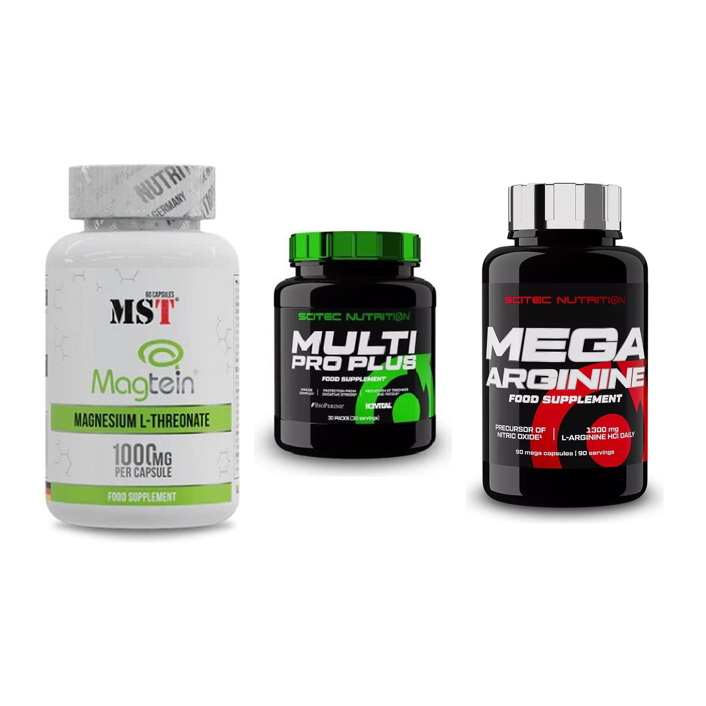 Ausdauer-Set: MST Magnesium + Scitec Multi Pro + Scitec Mega – alle enthaltenen Artikel