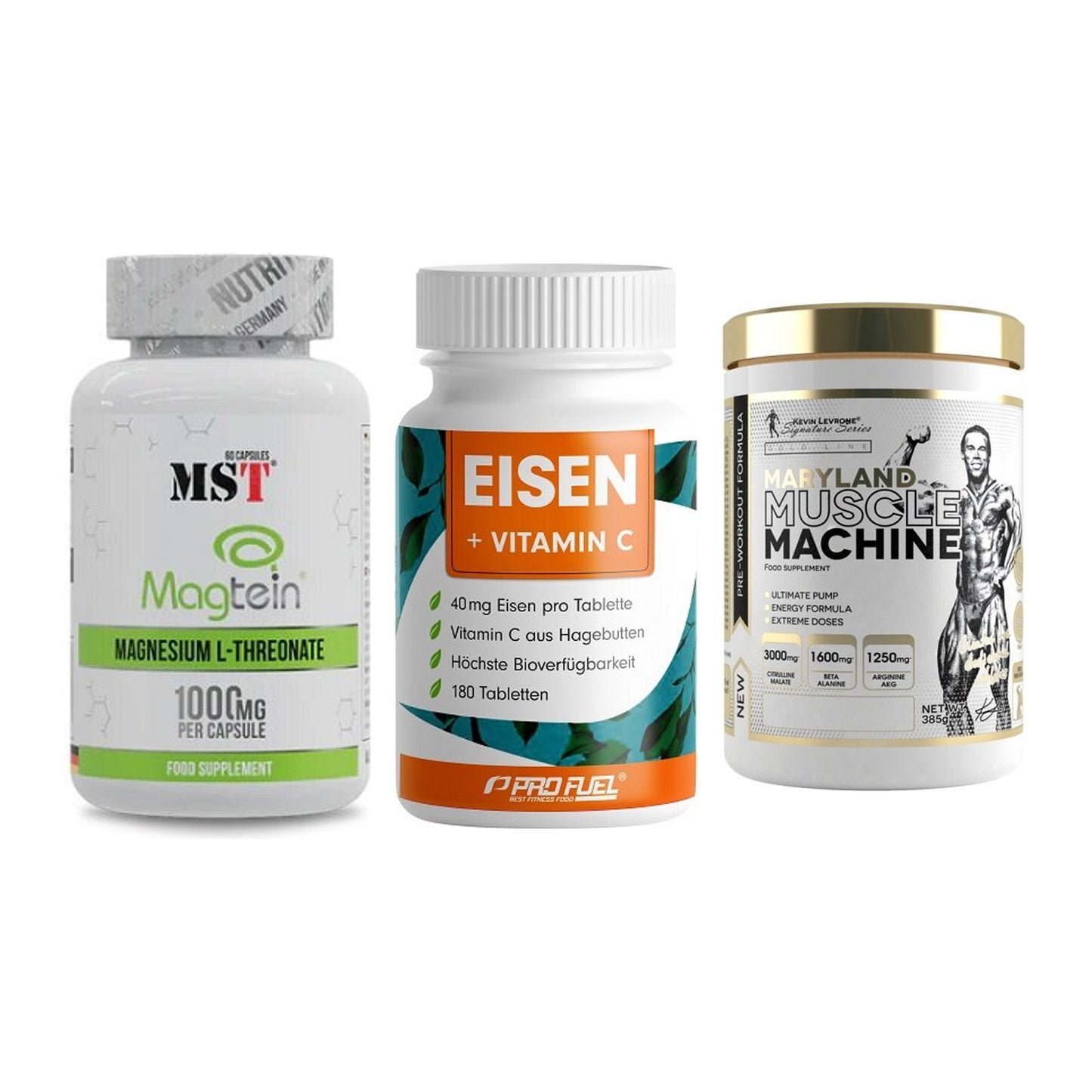 Ausdauer-Set: MST Magnesium + ProFuel EISEN + Kevin Levrone – alle enthaltenen Artikel