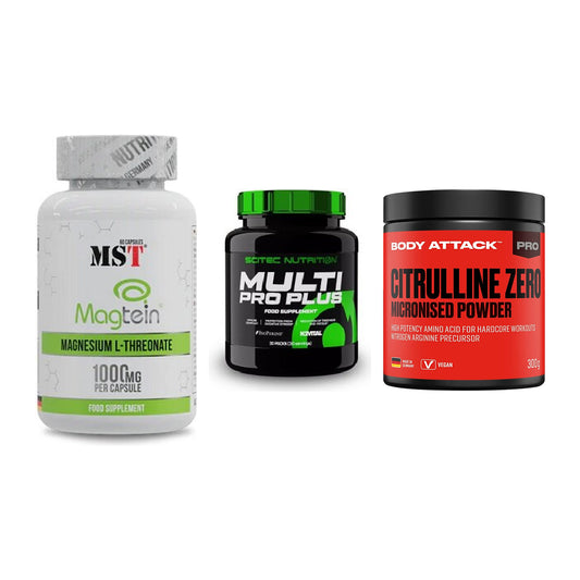 Ausdauer-Set: MST Magnesium + Scitec Multi Pro + Body Attack 100 – alle enthaltenen Artikel