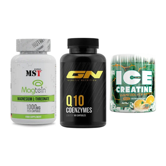 Ausdauer-Set: MST Magnesium + GN Q10 Health + FA Nutrition ICE – alle enthaltenen Artikel