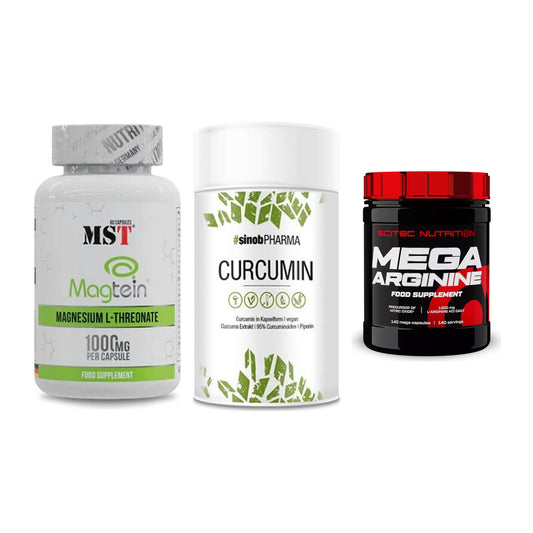 Ausdauer-Set: MST Magnesium + Sinob Curcumin + Scitec Mega – alle enthaltenen Artikel
