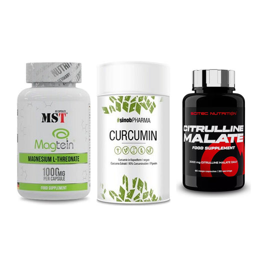 Ausdauer-Set: MST Magnesium + Sinob Curcumin + Scitec Citrullin – alle enthaltenen Artikel