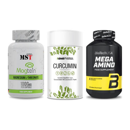 Ausdauer-Set: MST Magnesium + Sinob Curcumin + BioTech Mega – alle enthaltenen Artikel