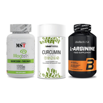 Ausdauer-Set: MST Magnesium + Sinob Curcumin + BioTech L-Argini – alle enthaltenen Artikel