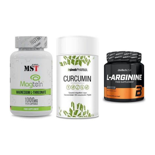 Ausdauer-Set: MST Magnesium + Sinob Curcumin + BioTech L-Argini – alle enthaltenen Artikel