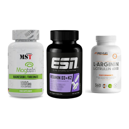 Ausdauer-Set: MST Magnesium + ESN Vitamin D3 + ProFuel L-Argini – alle enthaltenen Artikel
