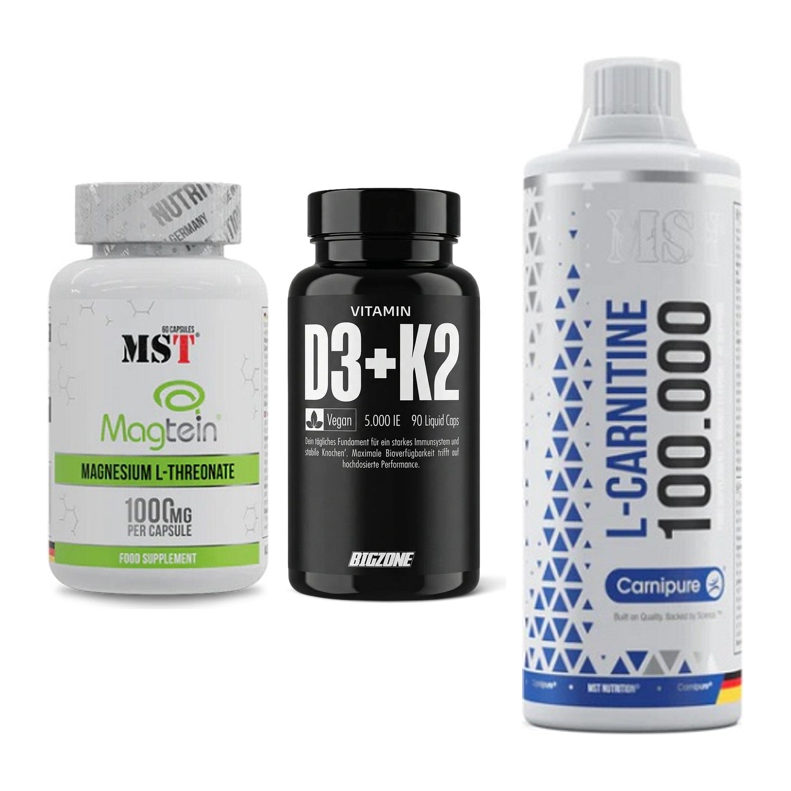 Ausdauer-Set: MST Magnesium + Big Zone Vitamin + MST L-Carnitine – alle enthaltenen Artikel