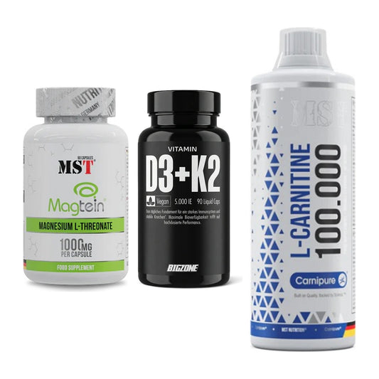 Ausdauer-Set: MST Magnesium + Big Zone Vitamin + MST L-Carnitine – alle enthaltenen Artikel